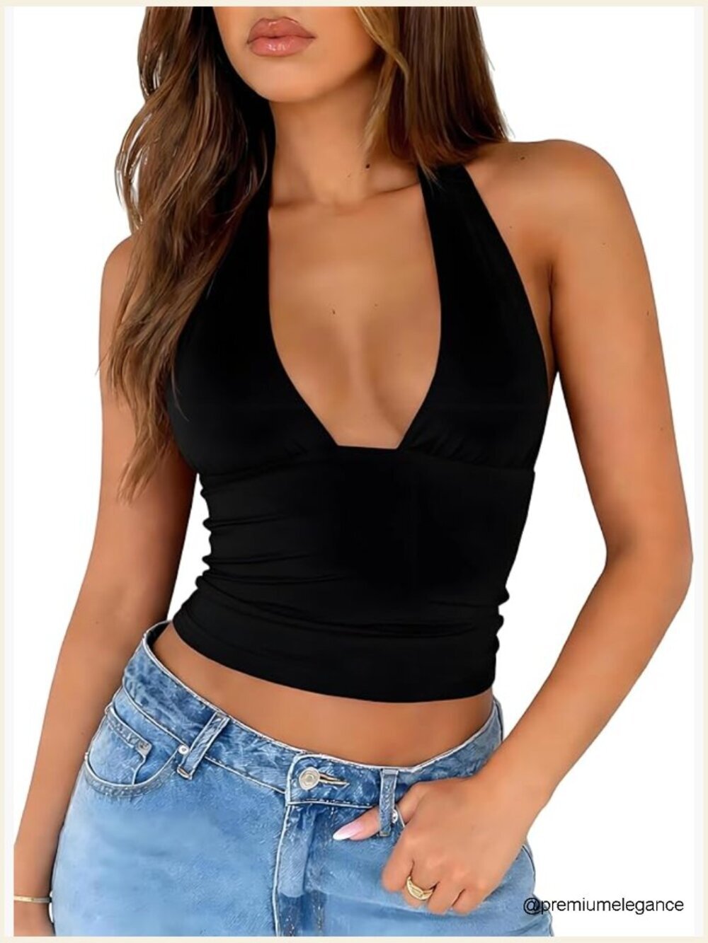 Sexy Halter Neck Backless Tank Top Crop Top Y2K Slim Fit